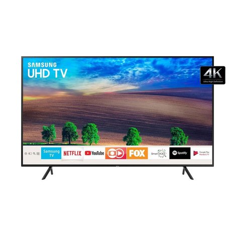 Smart Tv Led 55 Samsung Un55nu7100gxzd 4K Ultra Hd Hdr com Wi-Fi 2 Usb 3 Hdmi e 120Hz