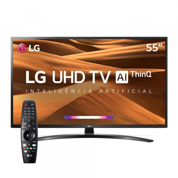 Smart TV LED 55" UHD 4K LG 55UM ThinQ AI Inteligência Artificial, Bluetooth, Controle Smart Magic,HDR Ativo, WebOS 4.5 e DTS Virtual X