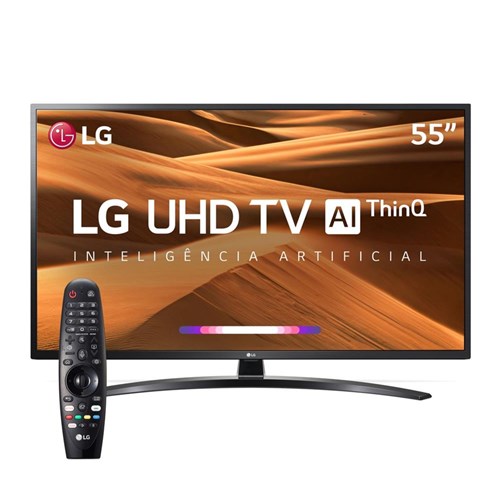 Smart Tv Led 55' Uhd 4K Lg 55Um Thinq Ai Inteligência Artificial, Bluetooth, Controle Smart Magic,Hdr Ativo, Webos 4.5 e Dts Virtual X