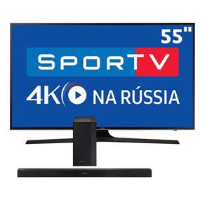Smart TV LED 55" UHD 4K Samsung 55MU6100 + Soundbar Samsung HW-K450/ZD