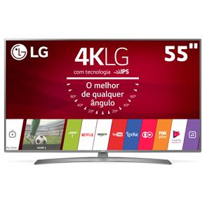 Smart TV LED 55" Ultra HD 4K LG 55UJ6585 com Sistema WebOS 3.5, Wi-Fi, Painel IPS, HDR, Local Dimming, Magic Mobile Connection, HDMI e USB