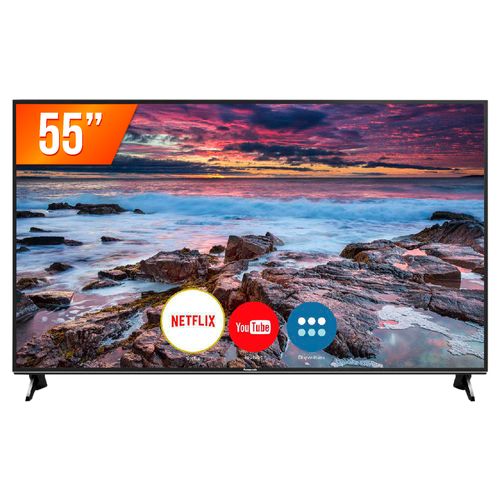 Smart TV LED 55'' Ultra HD 4K Panasonic TC-55FX600B 3 HDMI 2 USB Wi-Fi