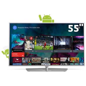 Smart TV LED 55" Ultra HD 4K Philips 55PUG6700/78 com Android, Dual Core, Pixel Plus Ultra HD, Wi-Fi, 3 Entradas HDMI e 3 USB