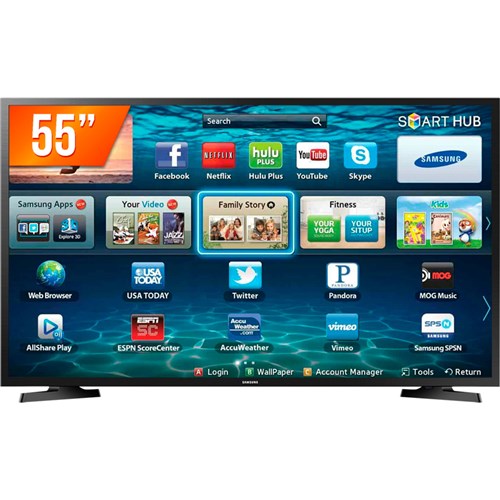 Smart Tv Led 55' Ultra Hd 4K Samsung Lh55benelgazd 3 Hdmi 2 Usb Wi-Fi