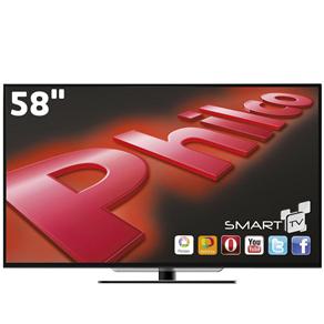 Smart TV LED 58” Full HD Philco PH58E51DSGW com Wi-Fi, Tecnologia Ginga, Entradas HDMI e Entrada USB