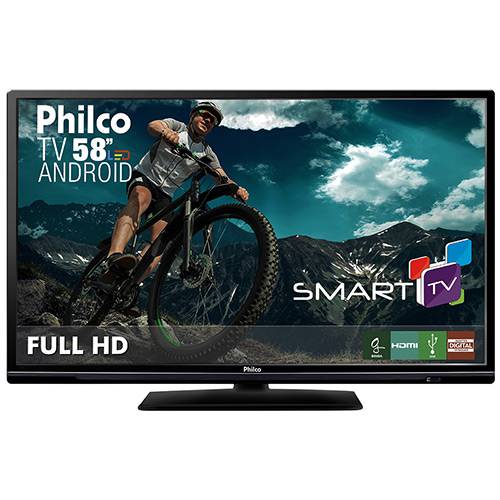 Tudo sobre 'Smart TV LED 58'' Philco PH58E38DSG Full HD 4 HDMI 2 USB 120HZ'