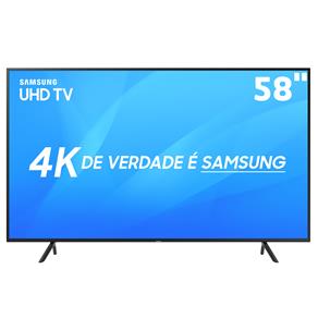 Smart TV LED 58" UHD 4K Samsung 58NU7100 com HDR Premium, Wi-Fi, Processador Quad-core, Visual Livre de Cabos, Plataforma Smart Tizen, HDMI e USB