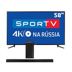 Smart TV LED 58" UHD 4K Samsung MU6120 + Soundbar Samsung HW-K450/ZD