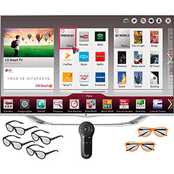 Smart TV LED 60" 3D LG - 60LA7400 - Full HD 3HDMI - 3USB - 240HZ + Magic Remote + 4 Óculos 3D + 2 Óculos Dual Play