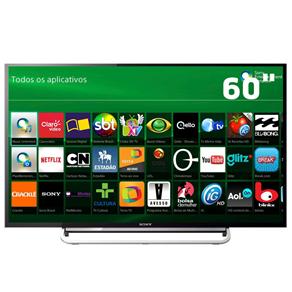 Smart TV LED 60” Full HD Sony KDL-60W605B com Modo Futebol, Motionflow de 480Hz, Processador X-Reality Pro e Wi-Fi
