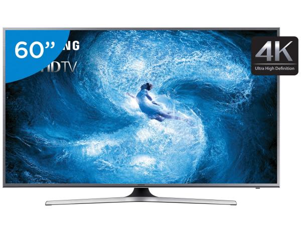 Smart TV LED 60” Samsung 4K/Ultra HD Gamer - UN60JS7200 Wi-Fi 4 HDMI 3 USB