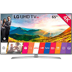 Smart TV LED 65" LG 65UJ6545 Ultra HD 4k Conersor Digital Wi-Fi 4 HDMI 2 USB Webos 3.5 Magic Mobile Connection