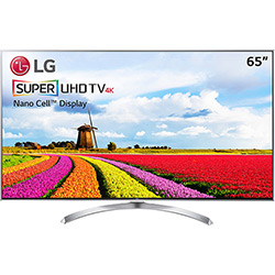 Smart TV LED 65" LG65SJ8000 Super Ultra HD com Conversor Digital Wi-Fi Integrado 3 USB 4 HDMI WebOS 3.5 Sistema de Som Ultra Surround