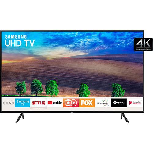 Smart TV LED 65" Samsung Ultra HD 4k UN65NU7100GXZD com Conversor Digital 3 HDMI 2 USB Wi-Fi