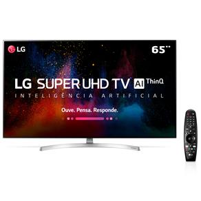 Smart TV LED 65" Super UHD 4K LG 65SK8500PSA com Nano Cell Display, Inteligência Artificial ThinQ AI, Processador Inteligente Alfa7, HDR Dolby Vision