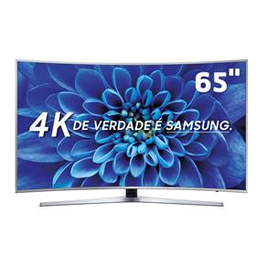 Smart TV LED 65" UHD Premium 4K Curva Samsung 65KU6500 com HDR Premium, One Control, Conteúdo Smart 4K, Sistema Tizen, Espelhamento de Tela, HDMI, USB