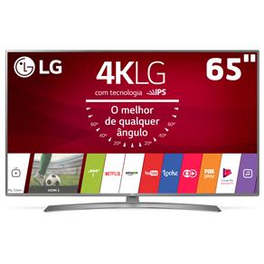 Smart TV LED 65" Ultra HD 4K LG 65UJ6585 com Sistema WebOS 3.5, Wi-Fi, Painel IPS, HDR, Local Dimming, Magic Mobile Connection, HDMI e USB