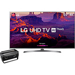 Smart TV LED 65'' Ultra HD 4K LG 65UK6530 com IPS Inteligencia Artificial ThinQ AI WI-FI Processador Quad Core HDR10Pro + Lg Bluetooth Speaker Pk5 20w Rms 2