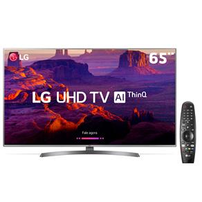 Smart TV LED 65" Ultra HD 4K LG 65UK6540PSB + Controle Remoto Smart Magic LG AN-MR18BA - Preto