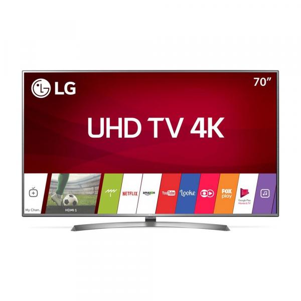 Smart TV LED 70 Polegadas LG 70UJ6585 Ultra HD 4k com Conversor Digital 4 HDMI 2 USB Wi-Fi