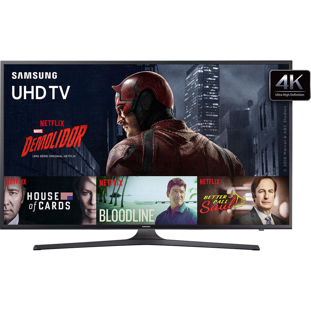 Smart TV LED 70" Samsung 70KU6000 Ultra HD 4K com Conversor Digital Integrado Wi-Fi 3 HDMI 2 USB 120Hz