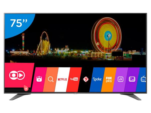 Smart TV LED 75” LG 4K Ultra HD 75UH6550 - Conversor Digital 3 HDMI 3 USB Wi-Fi