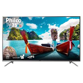 Smart TV LED 75" Philco PTV75E30DSWNT, 4K, USB, HDMI -