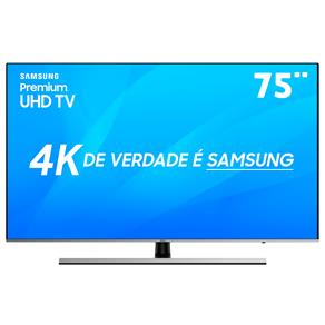 Smart TV LED 75" Premium UHD 4K Samsung 75NU8000 com HDR 1000, Bixby, Controle Remoto Único, Visual Livre de Cabos, SmartThings, HDMI e USB