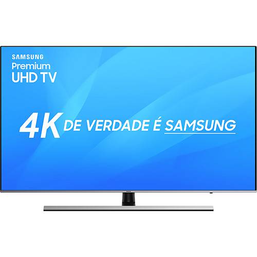 Smart TV LED 75" Premium UHD Samsung Nu8000 Ultra HD 4k com Conversor Digital 4 HDMI 2 USB Wi-Fi Hdr1000 Visual Livre de Cabos Controle Remoto Único Smartthing Bixby