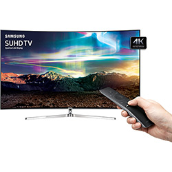 Smart TV LED 78" Samsung 78KS9000 Ultra HD 4K com Conversor Digital 3 USB 4 HDMI Wi-Fi Quantum Dot HDR 1000 Tizen One Control Design 360° - Preta