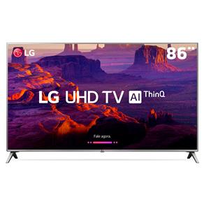 Smart TV LED 86" Ultra HD 4K LG 86UK6520PSA com IPS, Inteligência Artificial ThinQ AI, WI-FI, Processador Quad Core, HDR 10 Pro, HDMI e USB