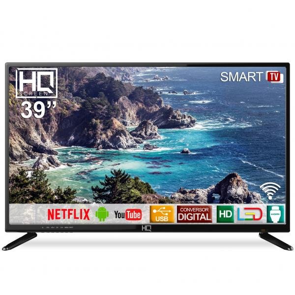 Smart TV LED 39 HQ HD HQSTV39NP Netflix Youtube 2 HDMI 2 USB Wi-Fi