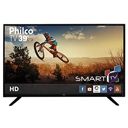 Smart TV LED 39" Philco PH39U20DSGW HD com Conversor Digital 3 HDMI 1 USB Wi-Fi