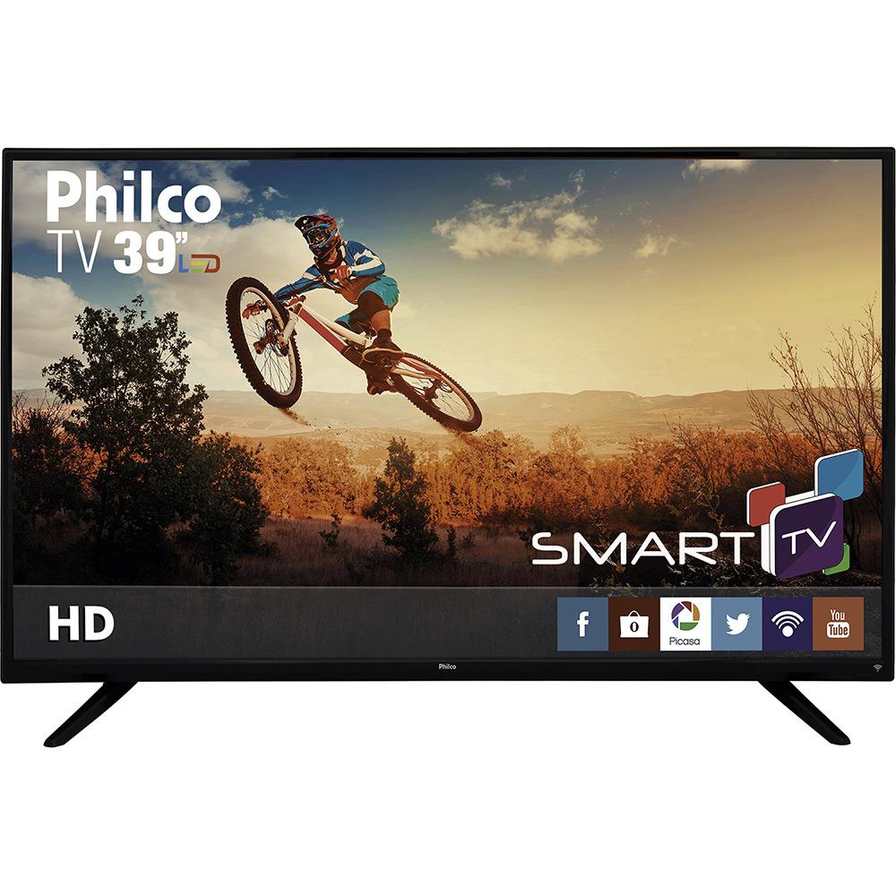 Smart TV LED 39" Philco PH39U20DSGW HD com Conversor Digital 3 HDMI 1 USB Wi-Fi