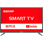 Smart TV LED 39" Semp L39S3900FS Full HD com Conversor Digital 2 HDMI 1 USB Wi-Fi Closed Caption - Grafite