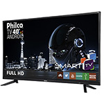 Smart TV LED Android 40" Philco PTV40E20DSGWA Full HD com Conversor Digital 2 HDMI 1 USB Wi-Fi 60hz - Preta