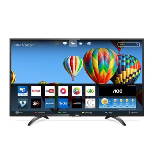 Smart TV LED 32" AOC, 3 HDMI, 2 USB, com Wi-Fi - LE32S5970S