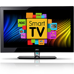 Smart TV LED 32" AOC LE32H158I Full HD - 4 HDMI 2 USB HDTV DLNA 120Hz