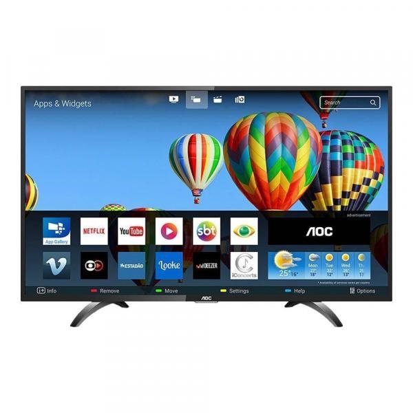 Smart TV LED 32 AOC LE32S5970S, HD, Wi-Fi, 2 USB, 3 HDMI, Sleep Timer, 60Hz