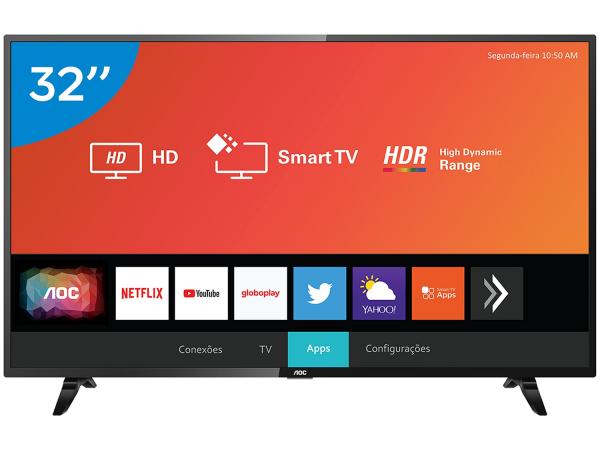 Smart TV LED 32” AOC 32S5295/78G Wi-Fi - HDR 3 HDMI 2 USB