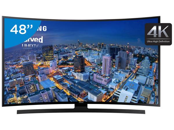 Smart TV LED Curva 48” Samsung 4k/Ultra HD Gamer - UN48JU6700 Wi-Fi 4 HDMI 3 USB