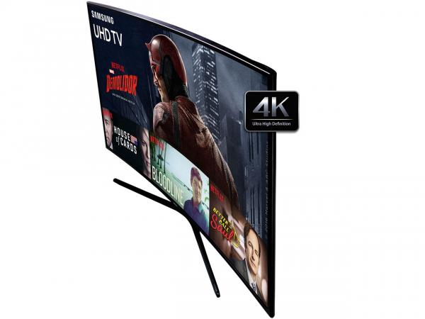 Smart TV LED Curva 49” Samsung 4K Ultra HD - 49KU6300 Conversor Digital 3 HDMI 2 USB