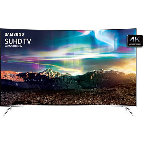 Smart TV LED Curva 55" Samsung Ultra HD 4K 55KS7500 Pontos Quânticos HDR1000 Design 360° Ultra Slim 4 HDMI e 3 USB 240Hz