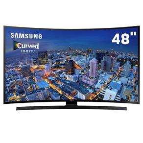 Smart TV LED Curved 48" Ultra HD 4K Samsung 48JU6700 com UHD Upscaling, Quad Core, Wi-Fi, Entradas HDMI e USB
