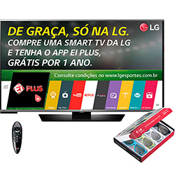 Smart TV LED 3D 42" LG 42LF6400 Full HD com Conversor Digital 3 HDMI 3 USB Wi-Fi + 4 Óculos 3D