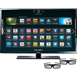 Smart TV LED 3D 40" Samsung UN40Fh6203 Full HD 2 HDMI 1 USB 240Hz + 2 Óculos 3D