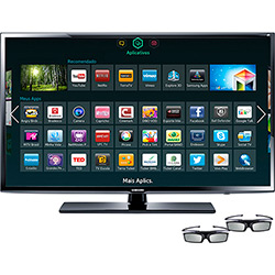 Smart TV LED 3D 46" Samsung UN46FH6203 Full HD 2 HDMI 1 USB 240Hz + 2 Óculos 3D