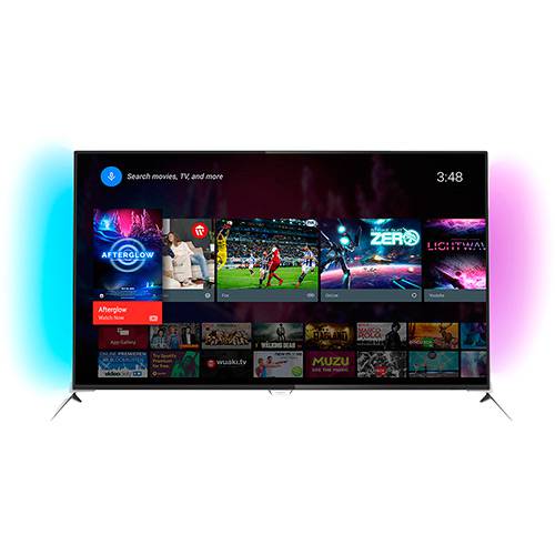 Smart TV LED 3D 49" Philips 49PUG7100/78 Ultra HD 4K Android Dual Core 4 HDMI 3 USB Ambilight 940Hz