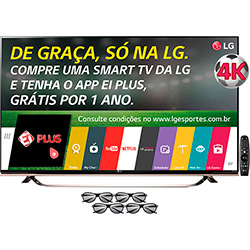 Smart TV LED 3D 55" LG 55UF8500 4K Ultra HD com Conversor Digital 3 HDMI 3 USB Wi-Fi 120Hz + 4 Óculos 3D