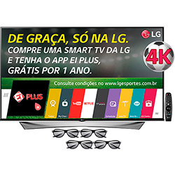 Smart TV LED 3D 55" LG 55UF9500 4K Ultra HD com Conversor Digital 4 HDMI 3 USB W-Fi 120Hz + 4 Óculos 3D